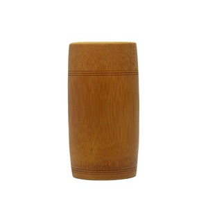 Bamboo Tea Canister Natural Bamboo Airtight Storage Drum Shape Gift Craft Packaging - Product Image 5