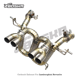 Pot d'échappement long X Boska Racing OEM avec base de soupape, en titane d'origine usine, pour Revuelto 6.5L V12 2023-2025 - Product Image 3