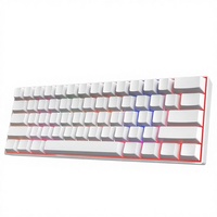 Clavier mécanique filaire pour jeux ANCREU 61 touches 60% avec rétroéclairage RVB en aluminium USB Type-C pour ordinateur de bureau - Neuf