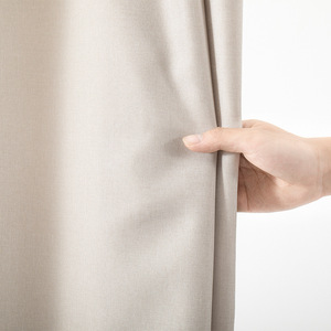Haute qualité 235gsm imperméable à la lumière <span class=keywords><strong>lin</strong></span> polyester tissu couleur pure rideaux logo personnalisé rideau de bain tissu <span class=keywords><strong>lin</strong></span> - Product Image 4