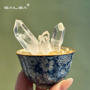 Đá thạch anh trắng thô, cụm thạch anh, cột thạch anh trong suốt, đầu nhọn, dùng trang trí nhà cửa - Product Image 3