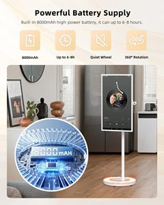Moniteur tactile pivotant de 32 pouces, téléviseur Android portable, caméra 13MP, télécommande, rétroéclairage LED, blanc, rechargeable - Product Image 4