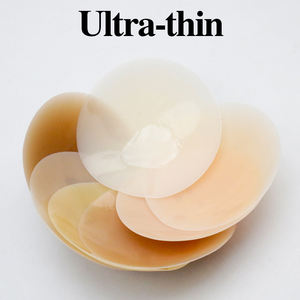 Coussinet <span class=keywords><strong>de</strong></span> <span class=keywords><strong>soutien</strong></span>-<span class=keywords><strong>gorge</strong></span> d'allaitement <span class=keywords><strong>en</strong></span> <span class=keywords><strong>silicone</strong></span> solide mat mince avec support adhésif collant et réutilisable - Product Image 4