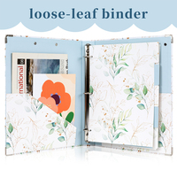 Porte-documents en cuir, papier et lin, format 35*26*4cm, avec logo personnalisé, pour bureau, école, organiseur de documents, classeur à anneaux