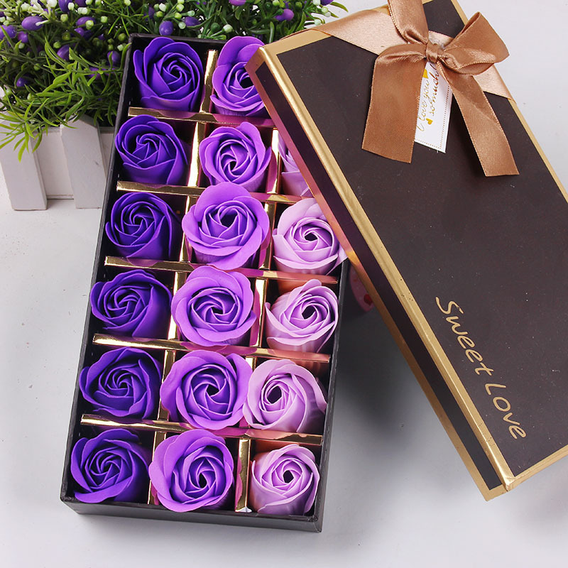 18 fleurs dégradées - violet
