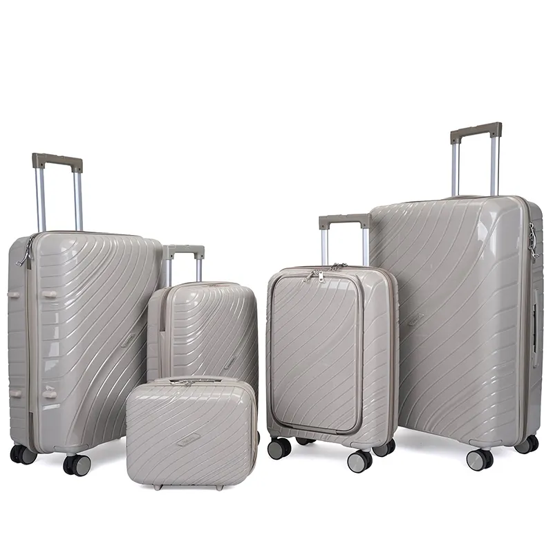 Vente en gros de valises PP OMASKA ensembles de bagages 14 18 20 24 28 pouces hommes PP sac à roulettes