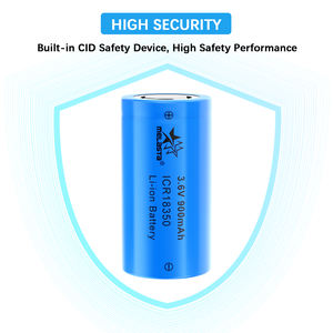Baterías cilíndricas recargables de grado A ICR <span class=keywords><strong>18350</strong></span> batería de litio 3,6 V 900MAH para carga solar - Product Image 2