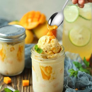 12 pièces cuillères à soupe en acier inoxydable à Long manche <span class=keywords><strong>de</strong></span> 6.1 pouces, <span class=keywords><strong>cuillère</strong></span> <span class=keywords><strong>de</strong></span> <span class=keywords><strong>Table</strong></span> écologique pour manger, mélanger et remuer - Product Image 5