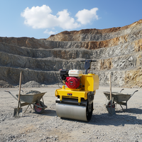 Compacteur vibrant à tambour unique de 350 kg, mini-rouleau compresseur hydraulique pour la construction routière