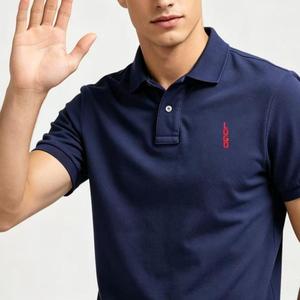 Polo RL personnalisé <span class=keywords><strong>blanc</strong></span> <span class=keywords><strong>pur</strong></span> et noir pour homme et femme, tricoté, vierge, pour broderie et impression de logo de <span class=keywords><strong>golf</strong></span> - Product Image 2