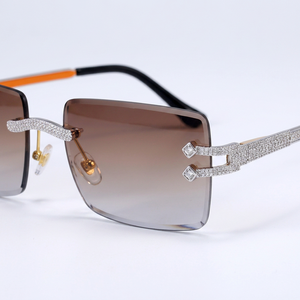 Luxury Diamond Ice Out VVS Moissanite UV400 SunGlass Trendy <b>Shades</b> for Mans/Women 925 Silver Sunglasses - Product Image 1