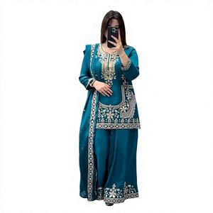 Robe ethnique indienne pakistanaise Sharara Suit Palazzo Dupatta Salwar Kameez Tenue de soirée d'été Prix bas Designer Moderne Faux - Product Image 1