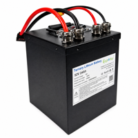Paket Baterai Lithium 13S 14S 52V 24Ah 180A Isi Ulang dengan Casing Logam untuk E-bike/Skuter Dilengkapi Bluetooth BMS Terintegrasi