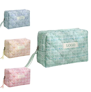 Customized high-quality <b>drawstring</b> embroidery custom <b>canvas</b> striped <b>canvas</b> <b>bag</b> with zipper - Product Image 1