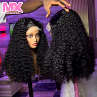 Perruque bouclée naturelle en cheveux humains vierges, sans colle, avec dentelle frontale HD 13x6, style vietnamien, indien et birman profond