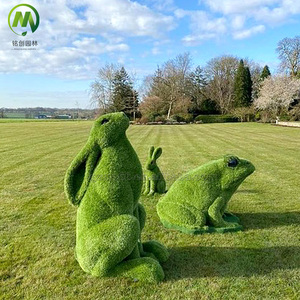 Sculpture d'animal en gazon artificiel personnalisable en forme de mouton mignon pour la décoration de jardin - Product Image 5
