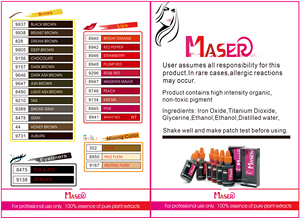 Biomaser de pigments de maquillage permanent/Maser Pigments d'oxyde de fer pour Microblading Pigments Couleur - Product Image 5