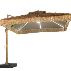<span class=keywords><strong>Parasol</strong></span> d'extérieur avec design de toit en chaume simulé, structure en aluminium, imperméable, pour hôtel, cour, loisirs en plein air, <span class=keywords><strong>3m</strong></span> - Product Image 2