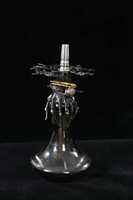Chicha moderne en verre givré à la main de luxe, à tuyau unique, portable, coffret cadeau de voyage
