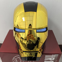 Casque de super-héros MK 5 1:1 portable - Commande vocale, tactile et à distance avec yeux LED, effets sonores réalistes, parfait pour le cosplay