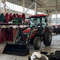 Tracteurs agricoles bon marché 75 CV, équipement agricole, tracteur diesel avec chargeur frontal
