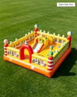 Aire de jeux gonflable extérieure pour enfants avec toboggan, château gonflable commercial en PVC pour location événementielle