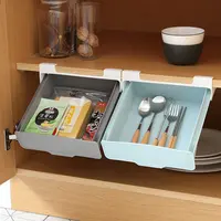 Креативная кухонная разделительная стойка для хранения специй, подвесная пластиковая коробка, шкаф для холодильника под полкой, выдвижной ящик-Органайзер
