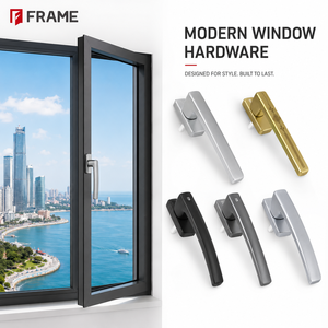 Poignée de fenêtre espagnole européenne avec fourche, longueur de 25 mm à 55 mm en option, pour fenêtres à battants en aluminium ou PVC - Product Image 5
