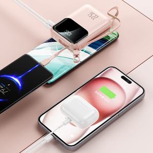 Batterie externe ultra-grande capacité 30000 mAh en PVC, <span class=keywords><strong>charge</strong></span> rapide 35 W, affichage numérique, câble, logo personnalisable - Product Image 6