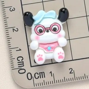 100PCS Kawaii Flatback Pacha Dog Summer Holiday Cartoon Resin Cabochons For Cell Phone Chain Pendant DIY Handmade Hairpin Making