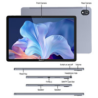 Tablet PC Android 14 de 10.95 Pulgadas, 4G LTE T606, Octa Core, 12GB RAM, 128GB ROM, Pantalla Incell, Doble SIM, OEM ODM, Metálica