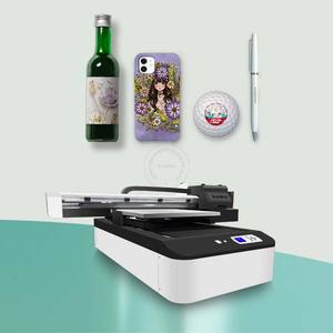 Kongkim A1 <span class=keywords><strong>A2</strong></span> A3 A4 6090 3D LED UV DTF impresora con barniz UV tinta plana máquina de impresión para caja de teléfono botella de vidrio bolígrafos - Product Image 3