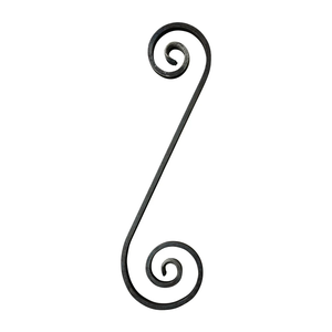 Accessoires d'escalier <span class=keywords><strong>en</strong></span> <span class=keywords><strong>fer</strong></span> <span class=keywords><strong>forgé</strong></span> à <span class=keywords><strong>prix</strong></span> abordable, décorations de balustrade <span class=keywords><strong>en</strong></span> <span class=keywords><strong>fer</strong></span> <span class=keywords><strong>forgé</strong></span> <span class=keywords><strong>en</strong></span> forme de S, <span class=keywords><strong>fer</strong></span> plat 100*350mm 12*6mm - Product Image 1