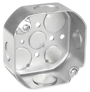 Durable 4-1/2" Knockouts Fireproof Weatherproo galvanized electrical 4"Octagonal Metal Junction Box