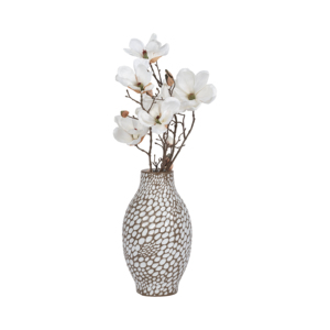 Vaso in Ceramica Moderno con Motivi, Texture a Puntini, Elemento Decorativo per Soggiorno, Elegante Vaso per Fiori - Product Image 2