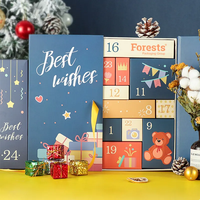 Boîte de luxe vide de 12 ou 24 jours avec calendrier de l'avent, emballage de boîtes cadeaux pour noël, vente en gros