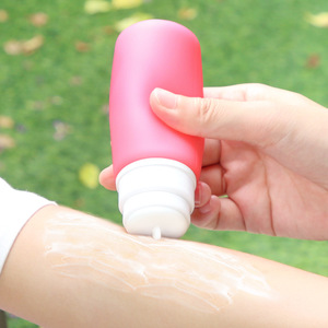 Silicone Refill Bottle For <b>Sunscreen</b> Lotion Travel Size Leak Proof With Cap Adult Use - Product Image 4