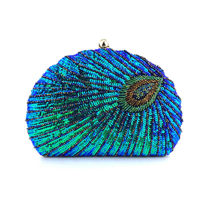 Nuova borsa da sera con paillettes fatta a mano vintage stile cinese <span class=keywords><strong>pochette</strong></span> ricamata a mano - Product Image 2