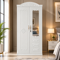 Armoire en acier personnalisée avec organisateur de penderie, grand placard à 2 portes, armoire de rangement en acier pour la maison
