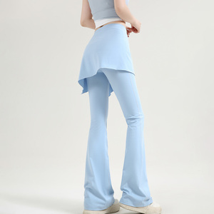 กางเกงออกกำลังกายผู้หญิงไซส์ใหญ่พิเศษ OEM S-6XL เอวสูง ทรงขาบาน เหมาะสำหรับพิลาทิส ฟิตเนส วิ่ง โยคะ พร้อมกระโปรง - Product Image 2