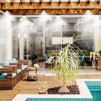 Kit de système de refroidissement par brumisation extérieur F34 pour terrasse serre jardin patio arrosage arrosage Mister Line atomiseur de pulvérisation