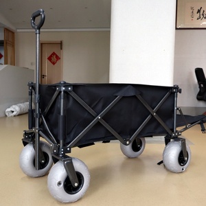Open Rear Wall Foldable Extendable <strong>Camping</strong> Cart | All-Terrain Large Capacity <strong>Trolley</strong> <strong>for</strong> Outdoor Picnic Beach Garden <strong>Camping</strong> - Product Image 2
