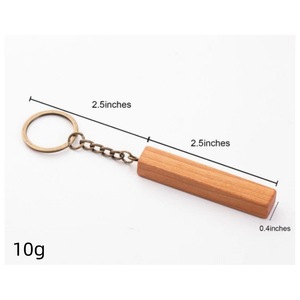 Nouveau cadeau de pendaison de crémaillère : Porte-clés rectangulaires vierges en <span class=keywords><strong>bois</strong></span> de hêtre pour personnalisation DIY, accessoires de sac, pour amis - Product Image 2