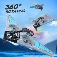 Nouveau modèle d'avion télécommandé pour débutants B2, jouet volant avec lumière LED, contrôleur de vol rotatif à 360°, planeur en mousse RC