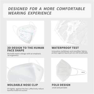 Masker Wajah sekali pakai FFP2, masker debu Respirator medis warna-warni dapat dilipat kualitas tinggi - Product Image 4