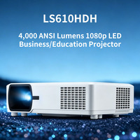 Proyector LED ViewSonic LS610HDH 1080P, 4000 Lúmenes ANSI, Sin Lámpara, Control LAN, para Negocios y Educación