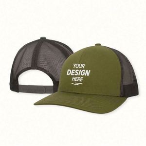 Casquettes de camionneur en peluche brodées sur mesure pour enfants, style hip-hop, en toile et en maille, pour la plage et les activités de plein air - Product Image 1