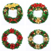 Dekorasi Rumah Santa Claus Multi Warna 40PVC, Hiasan Natal Kreatif, Karangan Bunga Natal, Perlengkapan Jendela, Penggunaan Luar Ruangan, Dekorasi Mal, Pita