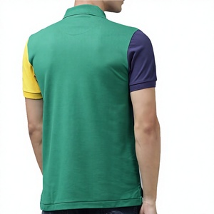 Camiseta de Manga Corta para Hombre, de Secado Rápido, Tejida, Informal, de Algodón/Poliéster, Servicio OEM, Verde, Amarillo, Morado, Logotipo Frontal - Product Image 2