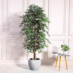 Haut de gamme intérieur/extérieur artificiel banian <span class=keywords><strong>olivier</strong></span> écologique polyester tissu ornement Premium vert plante <span class=keywords><strong>Pot</strong></span> <span class=keywords><strong>pour</strong></span> la maison - Product Image 2